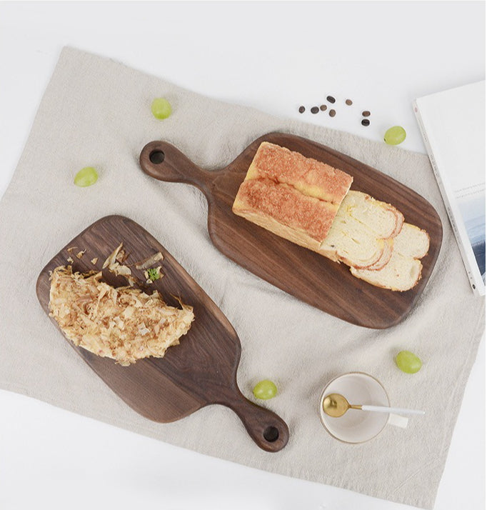 Gohobi Black Walnut Wooden Cutting Board with Handle