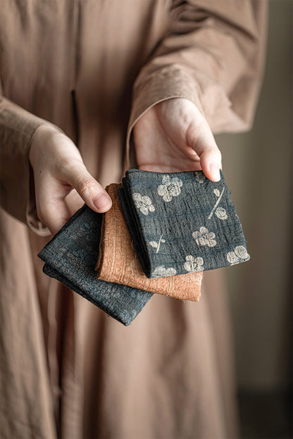 Torchon Gongfu en coton et lin teint à la main Gohobi