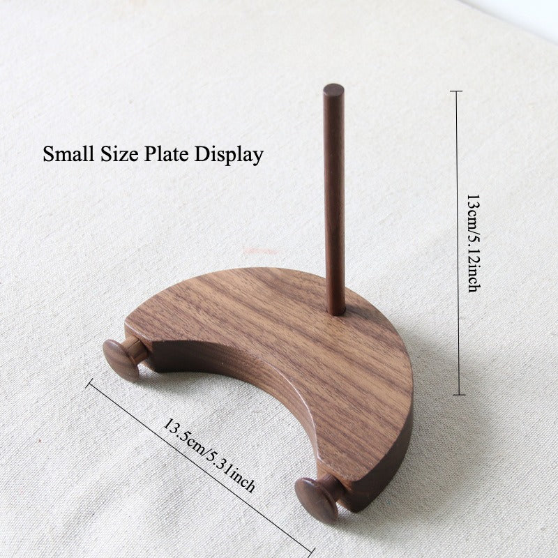 Gohobi Black Walnut Plate Display Rack