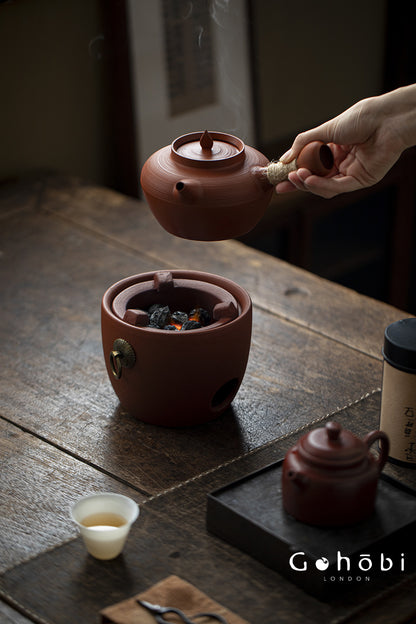 Gohobi Chaoshan Sand Pot Tea Set – Household Carbon Stove & Japanese Side Handle Teapot