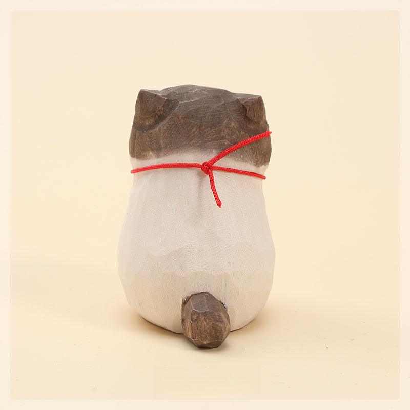 Gohobi Handcrafted Large Wooden Ragdoll Cat Ornament