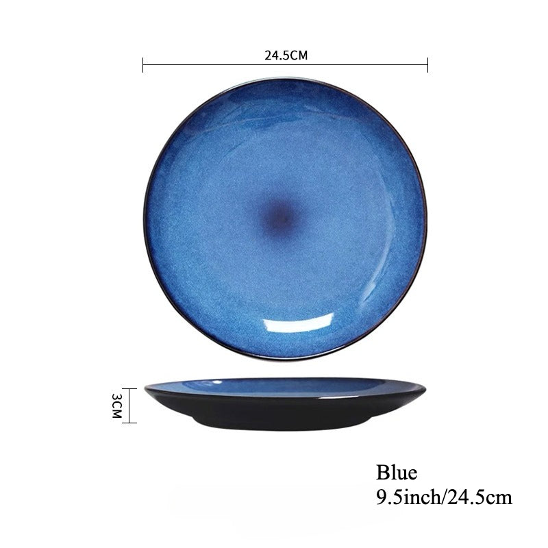 Gohobi Kiln-Change Ceramic Flat Dining Plate