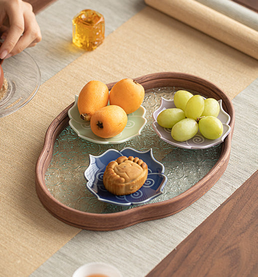 Gohobi Traditional Japanese Glazed Fruit Nuts Small Plate - Lianyun 012