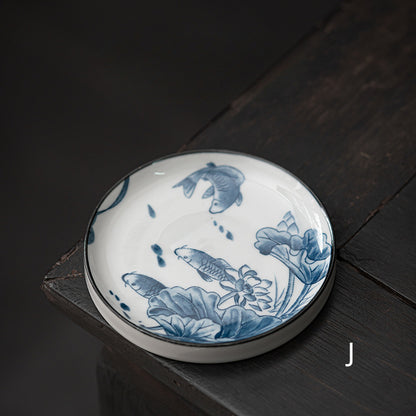 Gohobi Blue and White Ceramic Coaster