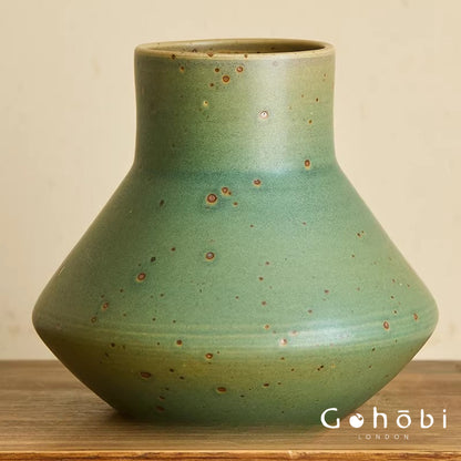 Gohobi Jingdezhen Retro Ceramic Hydroponic Vase – Antique Style Decorative Flower Vase for Home