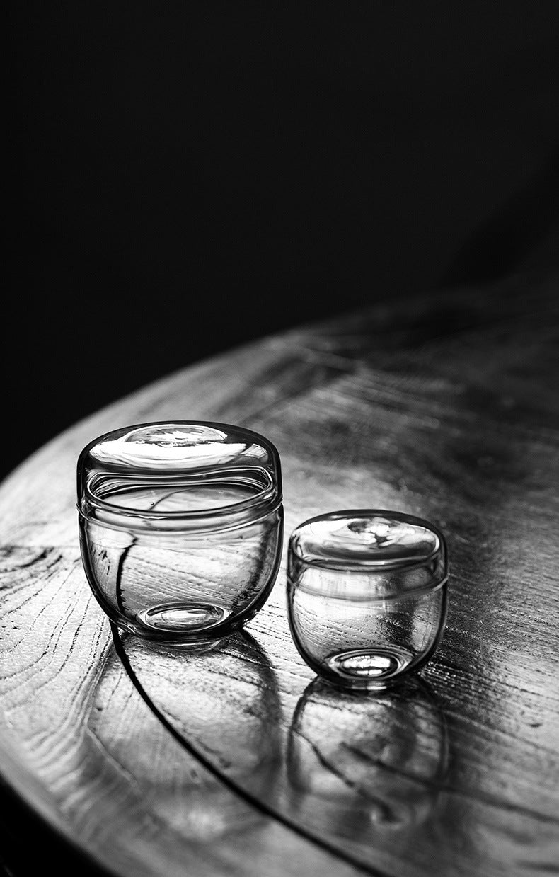 Gohobi Japanese-Style Mini Glass Tea Storage Jar