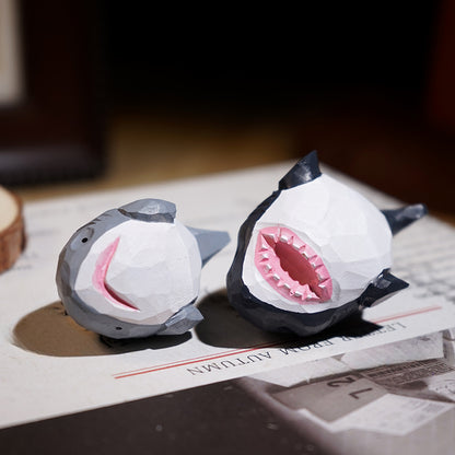 Gohobi Handcrafted Wooden Shark Ornament