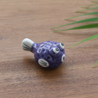 Gohobi Ceramic Puffers Fish Chopstick Rest