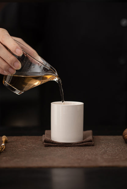 Gohobi White Porcelain Matcha Cup – Large Capacity Master Cup for Gongfu Tea, Home, and Office Use