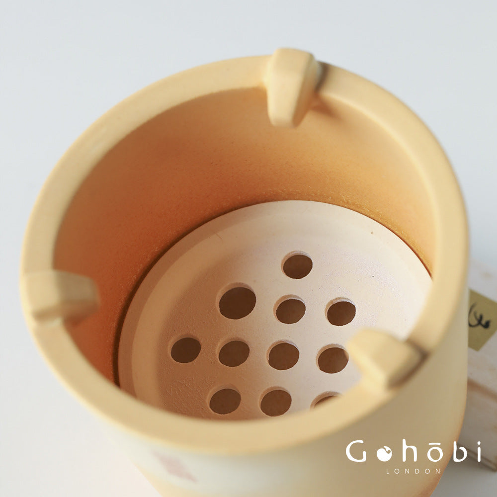 Gohobi Firewood-Style Mini Stove Teapot – Hand-Painted Landscape Charcoal Tea Pot