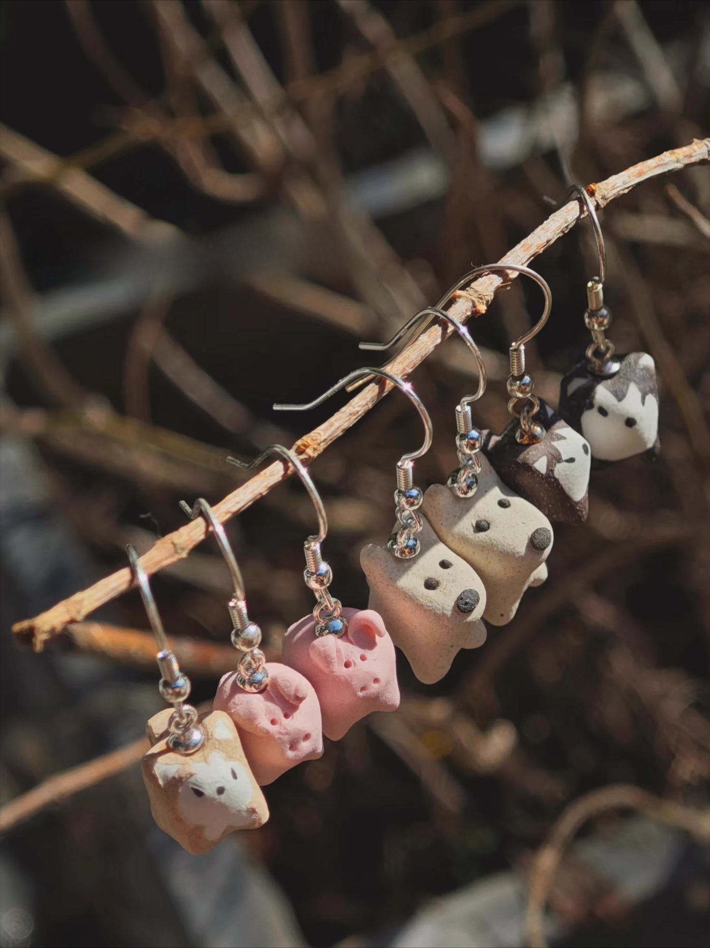 Gohobi x Little Diary Handmade Ceramic Earrings