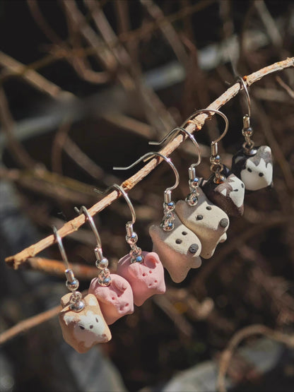 Gohobi x Little Diary Handmade Ceramic Earrings