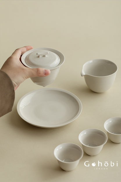 Gohobi Plant Ash Ceramic Pot Base – Multi-Purpose Gongfu Tea Dry Brewing Plate