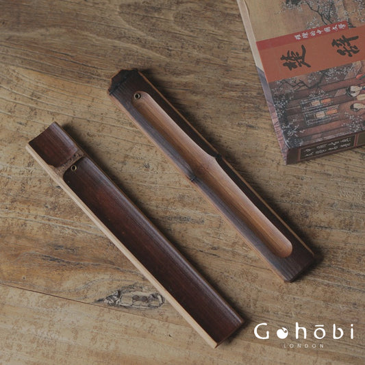 Gohobi Original Bamboo Incense Holder – Portable Bamboo Incense Burner with Ash Catcher Board