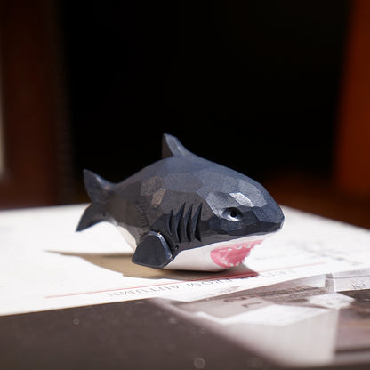 Gohobi Handcrafted Wooden Shark Ornament