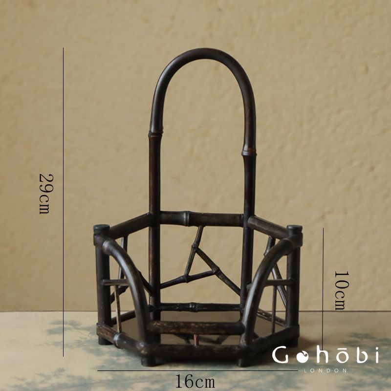 Gohobi Bamboo Lifting Beam Cooling Stove Rack – Kung Fu Tea Stove Stand for Tea Ceremony Accessories