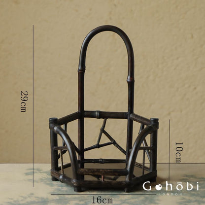 Gohobi Bamboo Lifting Beam Cooling Stove Rack – Kung Fu Tea Stove Stand for Tea Ceremony Accessories