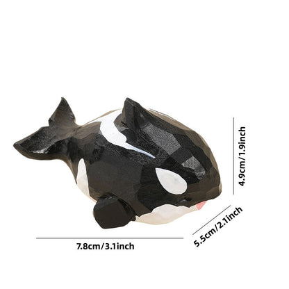 Gohobi Handcrafted Wooden Orca Ornament