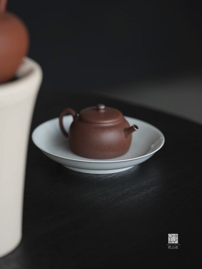 [賦山敘 x Gohobi] Gohobi Ceramic Jade White Teapot Plate