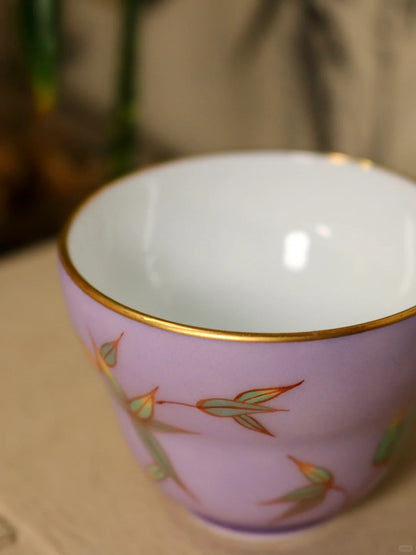 [清和堂 x Gohobi Gallery] Hand-painted Bamboo Leaf Pattern Tea Cup