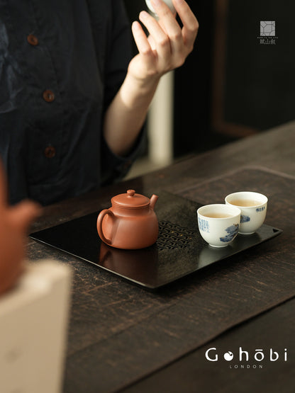 [賦山敘 x Gohobi] Gohobi Pure Titanium Tea Tray – Square Dry Brew Tea Table with Water Storage