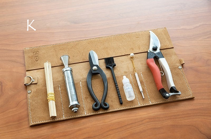 Gohobi Japanese Ikebana Florist Tool Kit – Flower Scissors, Water Injector & Tool Bag Set