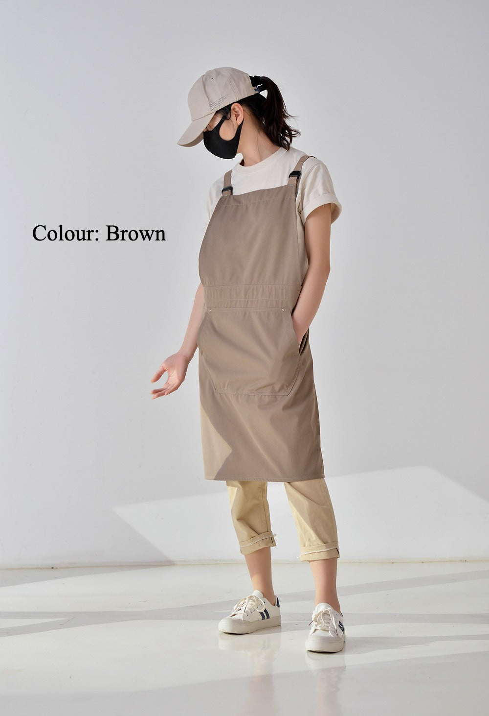 Gohobi Korean-Style Printed Cotton-Linen Apron