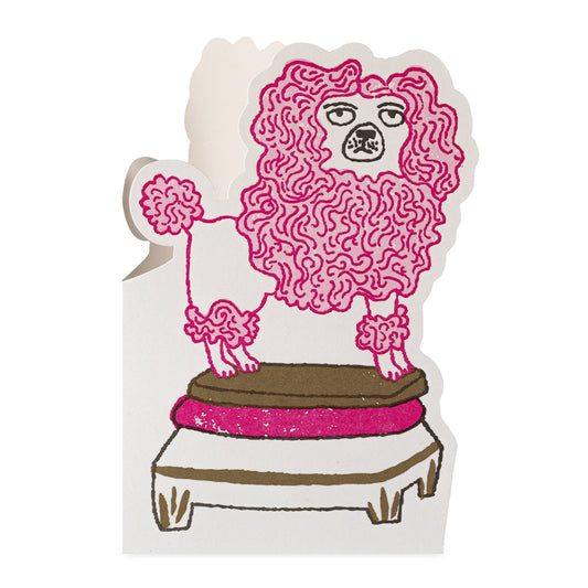 HereThe  Poodle | Letterpress Cards | Cut-out Cards