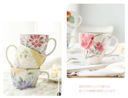 [Made In Japan] Gohobi Japanese Flowers Mug Coffee Cup