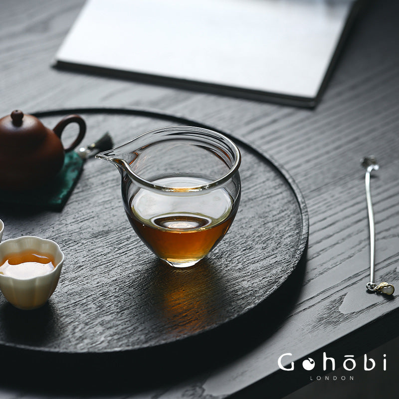 Gohobi Glass Fair Cup with Handle – Heat-Resistant Gongfu Tea Pitcher