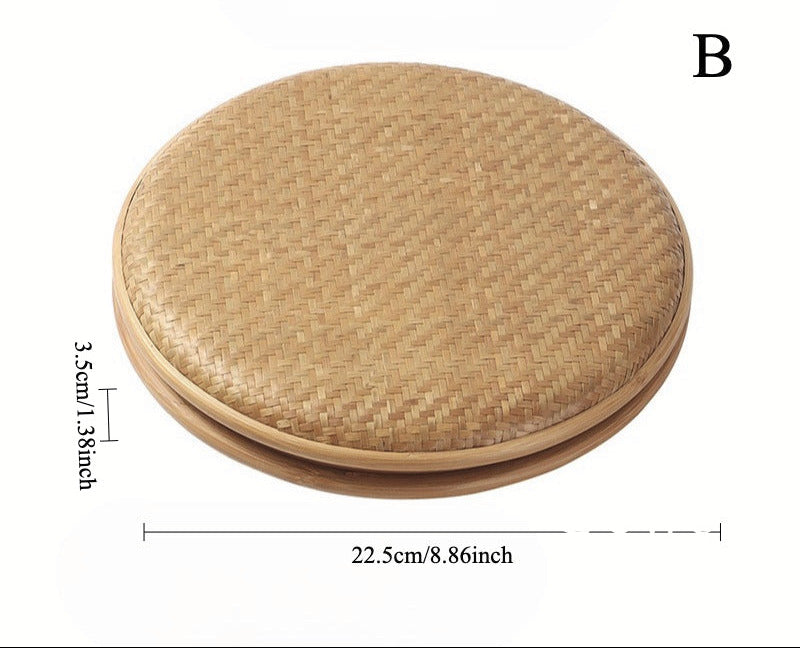 Gohobi Handmade Bamboo Woven Pu'er Tea Box – Retro Chinese Tea Cake Storage Box for Qizi Cake Collection