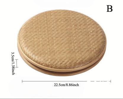 Gohobi Handmade Bamboo Woven Pu'er Tea Box – Retro Chinese Tea Cake Storage Box for Qizi Cake Collection