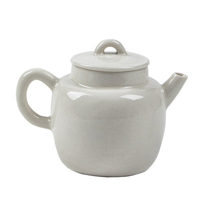 Gohobi Wood Ash Glaze Vessel Teapot – Handmade Ceramic Gongfu Tea Pot with Ball Filter