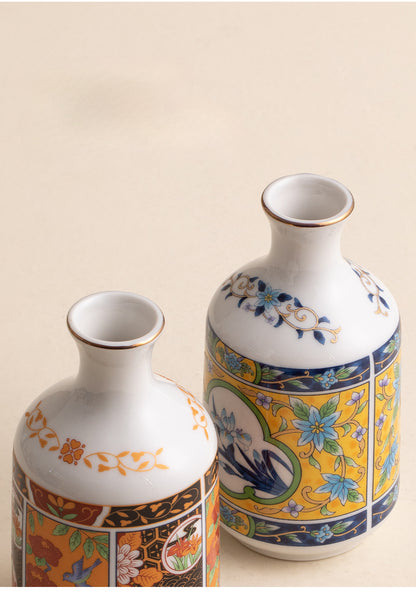 Gohobi Japanese Hasama Burnt Ceramic Hip Flask Set Tea Set Sake Set