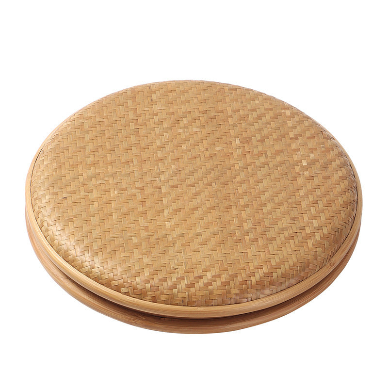Gohobi Handmade Bamboo Woven Pu'er Tea Box – Retro Chinese Tea Cake Storage Box for Qizi Cake Collection