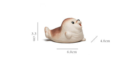 Gohobi Yixing Purple Clay Seal Tea Pet – Handmade Marine Animal Zisha Ornament