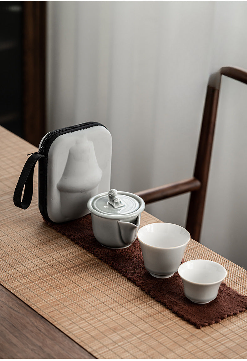 Gohobi Japanese Style Ice Grey Gaiwan Tea Set 003
