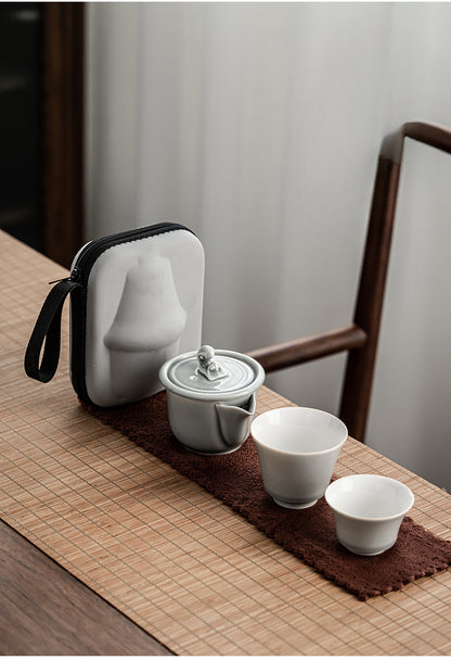 Gohobi Japanese Style Ice Grey Gaiwan Tea Set 003
