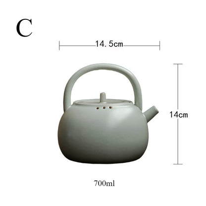 Gohobi Lifting Beam Ceramic Teapot – Large Capacity Household Boiling Kettle (3 Styles)