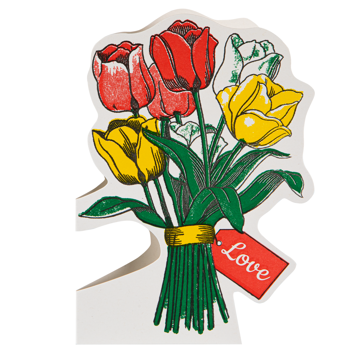 Gohobi x Archivist Gallery Tulips | Letterpress Cards | Cut-out Cards [Made in the UK]