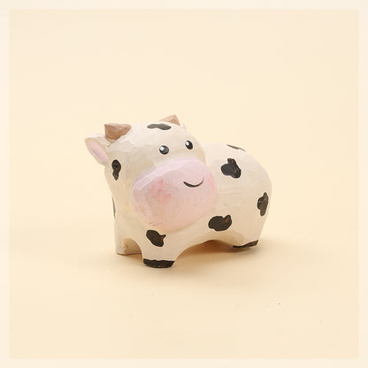 Gohobi Handcrafted Wooden Cow Ornamen