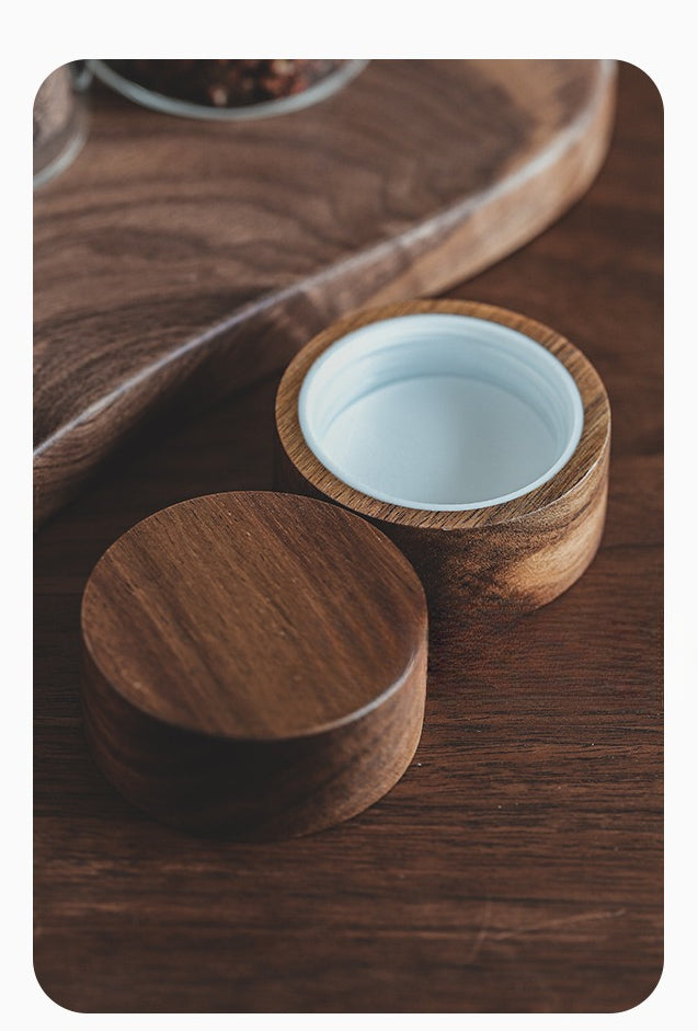 Gohobi Wooden Lid Sealed Container Storage