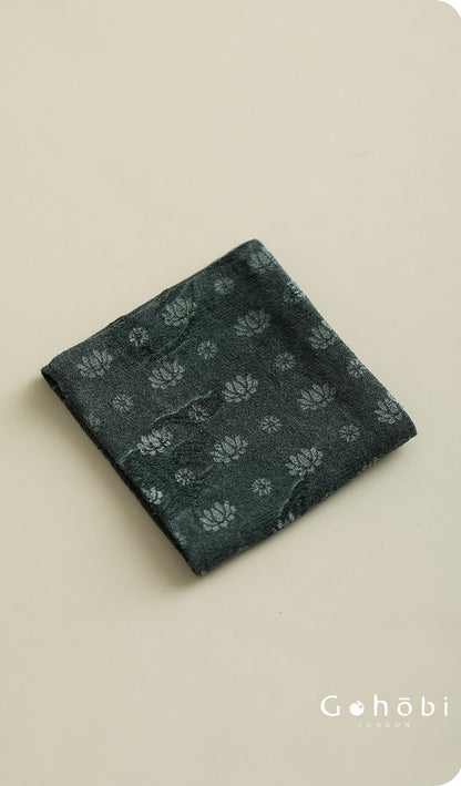 Gohobi Retro Lotus Tea Towel – Thick Absorbent Zen Tea Cloth for Tea Table