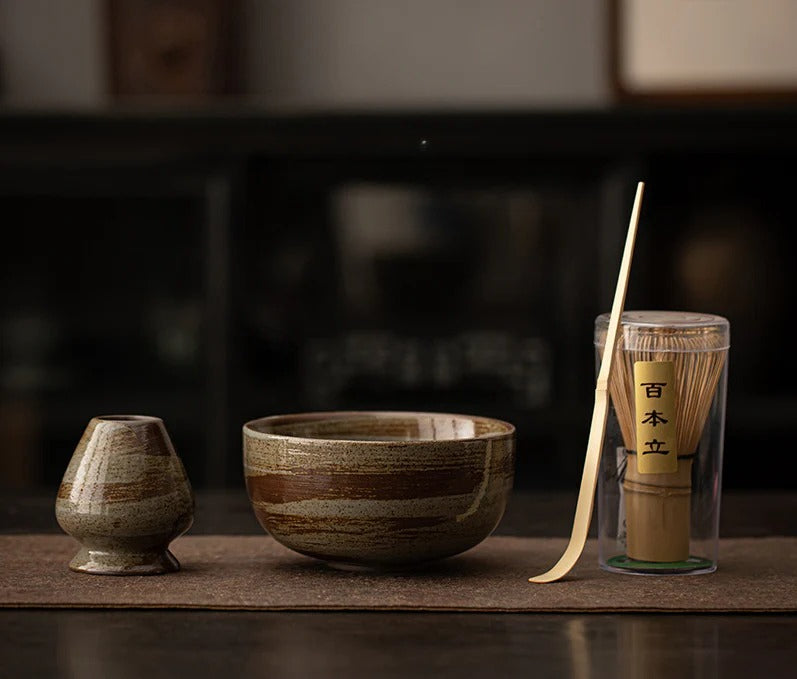 Gohobi Classic Ceramic Bowl Matcha Set