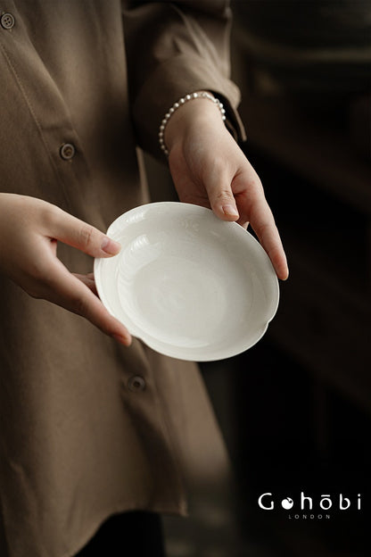 Gohobi Plant Ash Ceramic Pot Base – Multi-Purpose Gongfu Tea Dry Brewing Plate