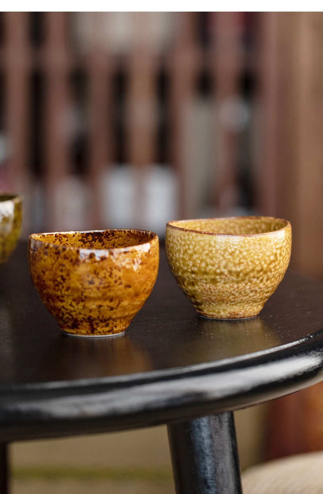 Gohobi Shino Ceramic Tea Cup Set - Autumn (5 Pieces) in Gift Box