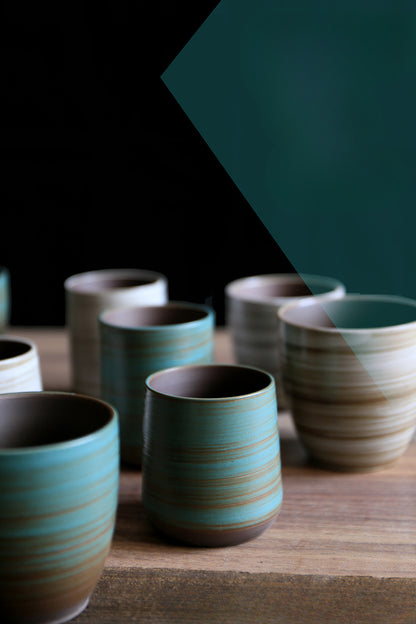 Gohobi Hand-Painted Kiln-Changed Ceramic Cup