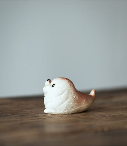 Gohobi Yixing Purple Clay Seal Tea Pet – Handmade Marine Animal Zisha Ornament