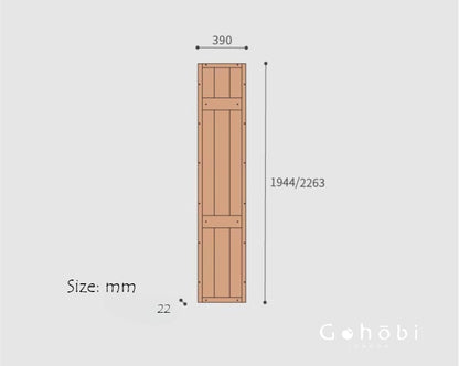 Gohobi Handmade Solid Wood Storage Cabinet – Multi-Layer Wooden Shelving Unit for Living Room or Study | FSC Certified Furniture