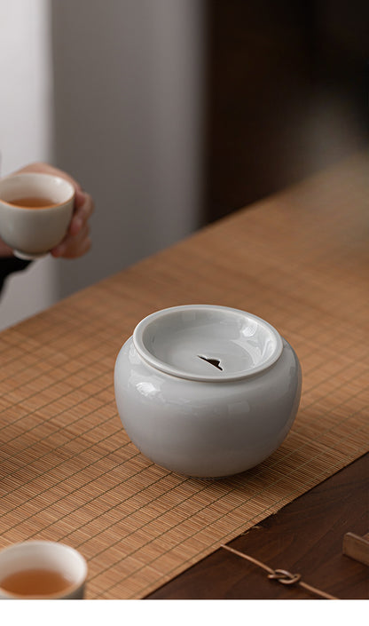 Cendres glacées Yuanshan Jianshui ménage tasse moyenne et petite tasse à thé lavage céramique réservoir de résidus de thé réservoir d'eau simple accessoires de service à thé de kung fu